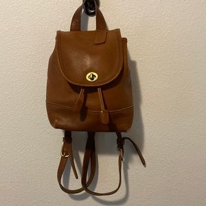 Vintage Coach Leather Rucksack/ Style 9960/ 1990’s Glove Tanned Leather USA